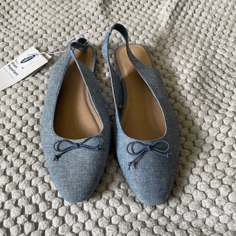 Denim slippers